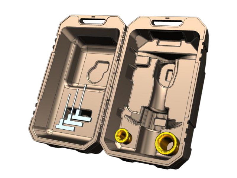 Star Picket Driver Case - OPen Side view Star Picket Driver Case - OPen Side view